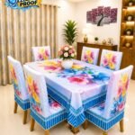 প্রিমিয়াম ওয়াটারপ্রুফ কুচি ডাইনিং সেট (৩ডি ফ্লাওয়ার প্রিন্ট)