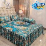 ওয়াটার প্রুফ থ্রিডি কুচি ডিজাইনের বিছানার কাভার সেট